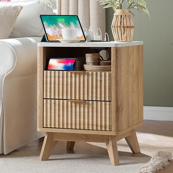 T4TREAM Fluted Nightstand